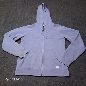 Carhartt For Women Full Zip Hooded Sweatshirt Jacket Women Size Medium Purple